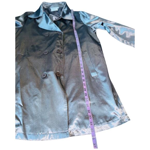 NWOT Metallic Belted Trench Coat Fully Lined Ulla Popken Size 12 - 14 LARGE - Picture 8 of 14